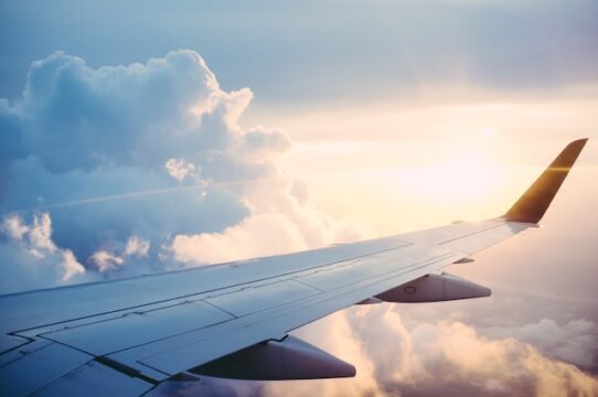 View out of the plane window